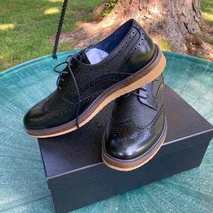 NIB Black Zanzara Mens Dress shoes Southgate size 9.5